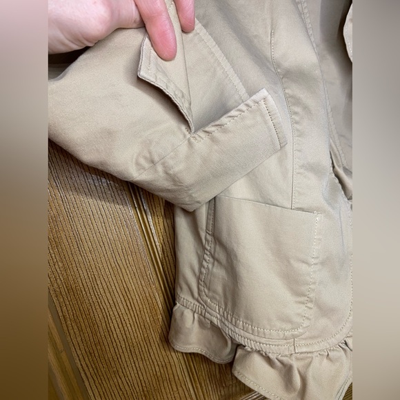 Talbots Ruffled Jacket Tan - Picture 3 of 6